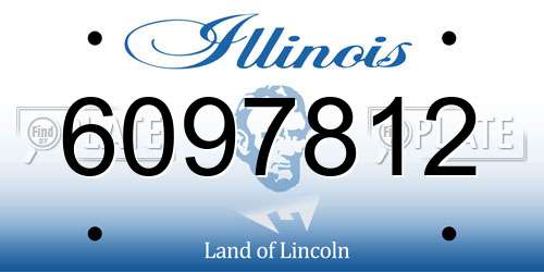 6097812 Illinois License Plate
