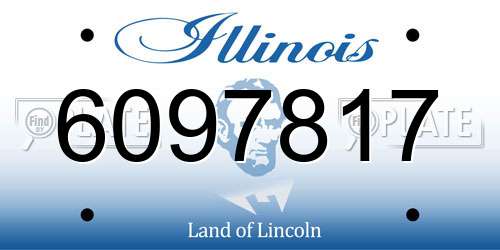 6097817 Illinois License Plate