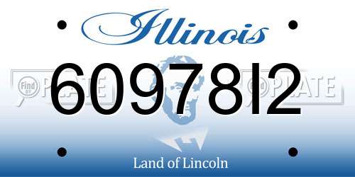 60978I2 Illinois License Plate