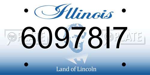 60978I7 Illinois License Plate