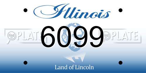 6099 Illinois License Plate
