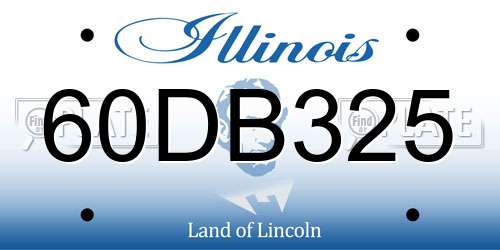 60DB325 Illinois License Plate