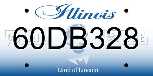 60DB328 Illinois License Plate