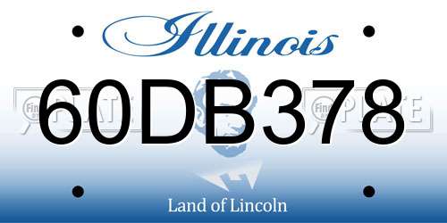60DB378 Illinois License Plate