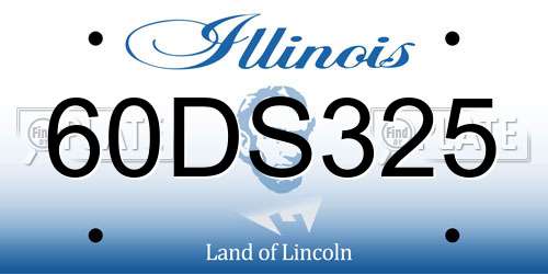 60DS325 Illinois License Plate