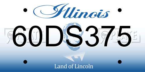 60DS375 Illinois License Plate