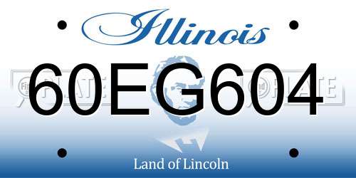 60EG604 Illinois License Plate