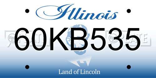 60KB535 Illinois License Plate