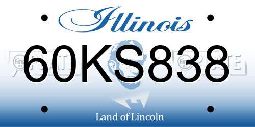 60KS838 Illinois License Plate