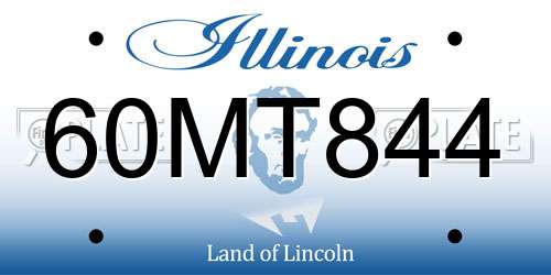 60MT844 Illinois License Plate