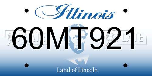 60MT921 Illinois License Plate