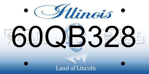 60QB328 Illinois License Plate