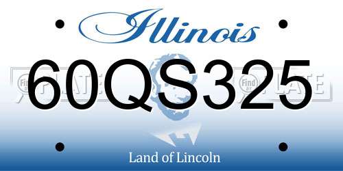 60QS325 Illinois License Plate