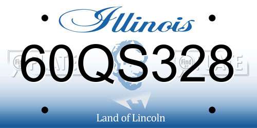 60QS328 Illinois License Plate