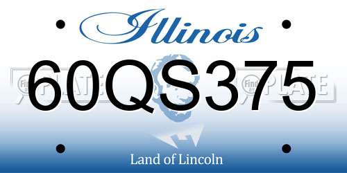60QS375 Illinois License Plate