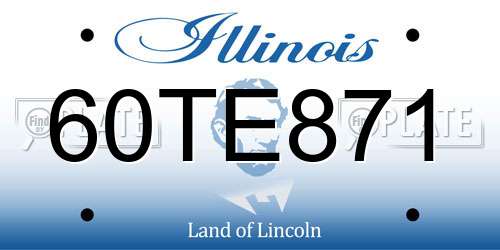 60TE871 Illinois License Plate