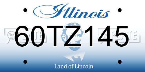 60TZ145 Illinois License Plate