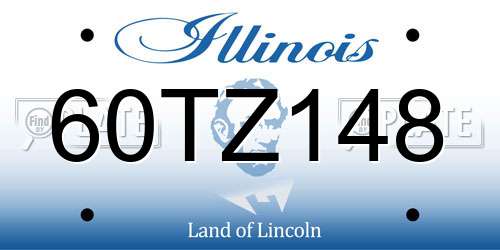 60TZ148 Illinois License Plate