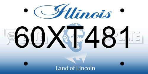 60XT481 Illinois License Plate