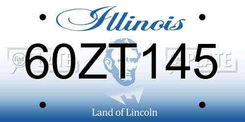 60ZT145 Illinois License Plate