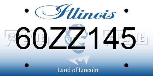 60ZZ145 Illinois License Plate