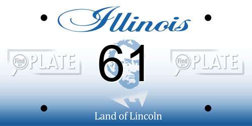 61 Illinois License Plate