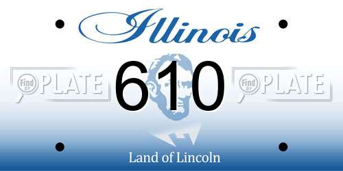 610 Illinois License Plate