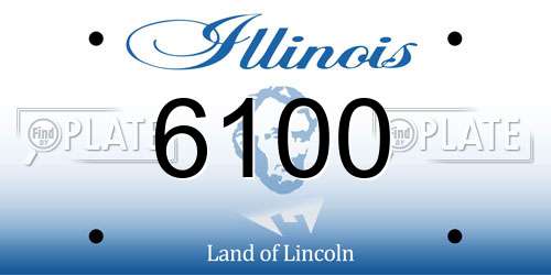 6100 Illinois License Plate