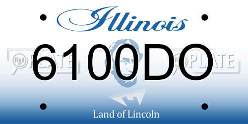 6100DO Illinois License Plate