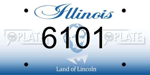 6101 Illinois License Plate