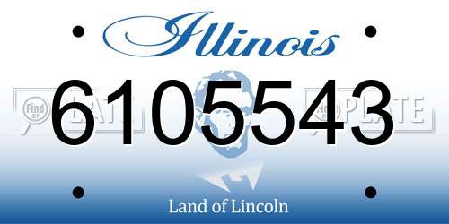 6105543 Illinois License Plate