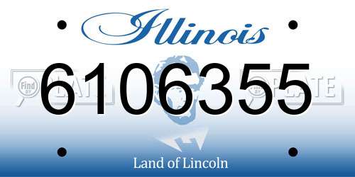 6106355 Illinois License Plate
