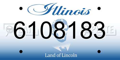6108183 Illinois License Plate