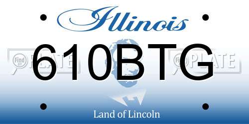 610BTG Illinois License Plate