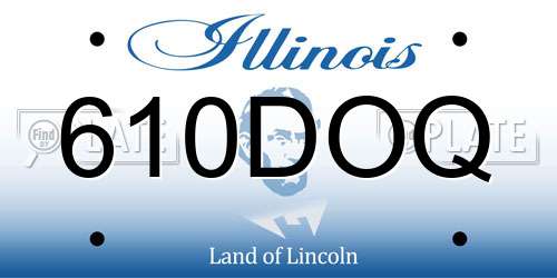 610DOQ Illinois License Plate
