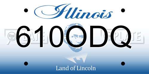 610ODQ Illinois License Plate
