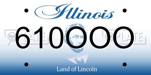 610OOO Illinois License Plate