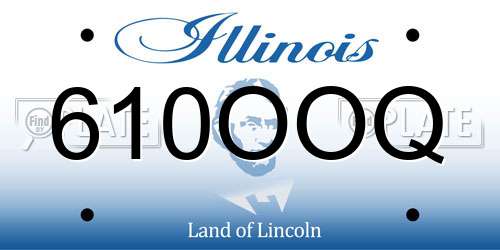 610OOQ Illinois License Plate