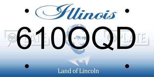 610OQD Illinois License Plate