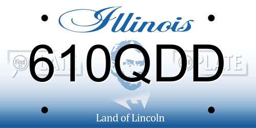 610QDD Illinois License Plate