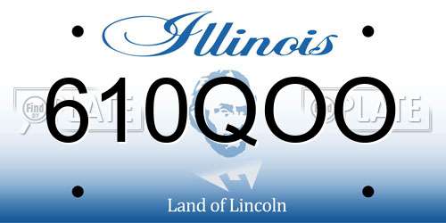 610QOO Illinois License Plate