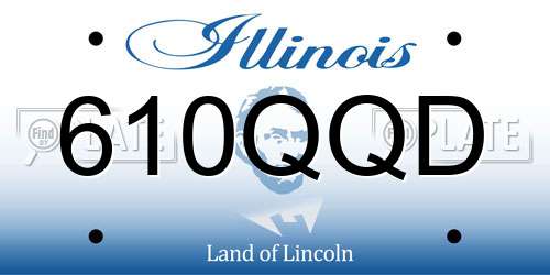 610QQD Illinois License Plate