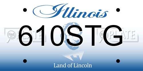 610STG Illinois License Plate