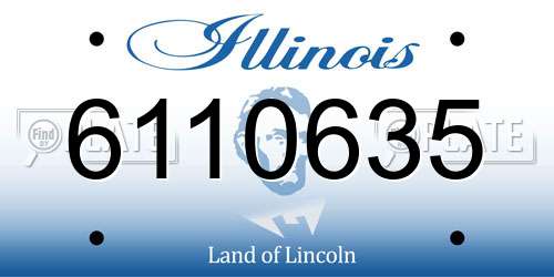 6110635 Illinois License Plate