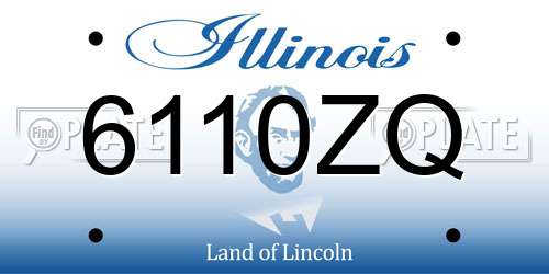 6110ZQ Illinois License Plate