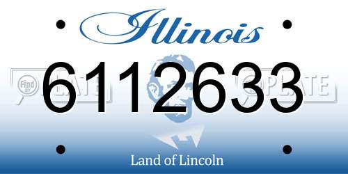 6112633 Illinois License Plate