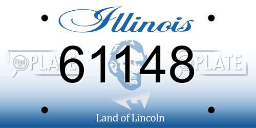61148 Illinois License Plate