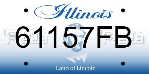61157FB Illinois License Plate