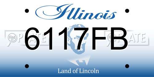 6117FB Illinois License Plate