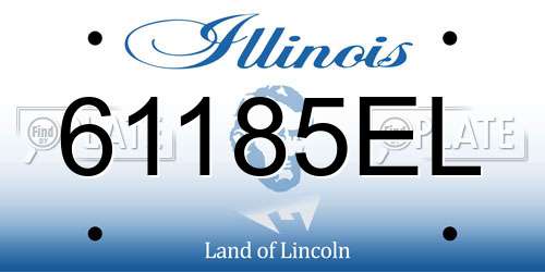 61185EL Illinois License Plate